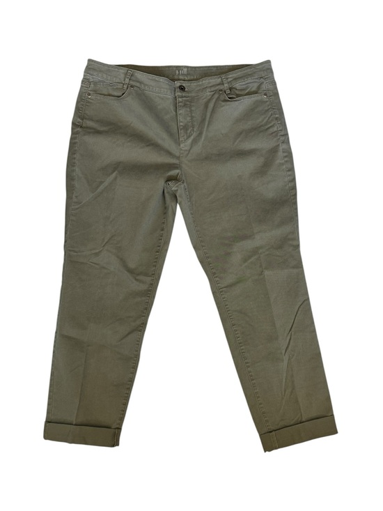 J. Jill Pants - J.Jill Olive Green Slim Boyfriend Straight Fit Ankle Pants Size 14 Stretch
